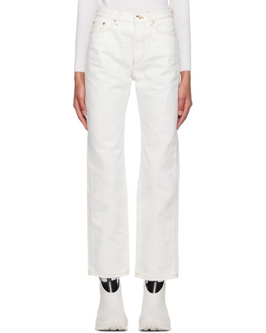 Moncler White Straight-leg Jeans