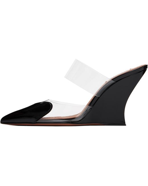 Alaïa Black 'Le Cœur' Wedge Mule Heels