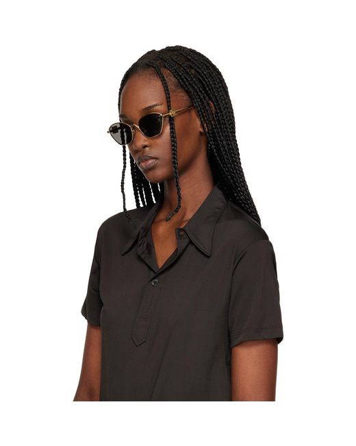 Loewe Black Anagram Hexagonal Sunglasses