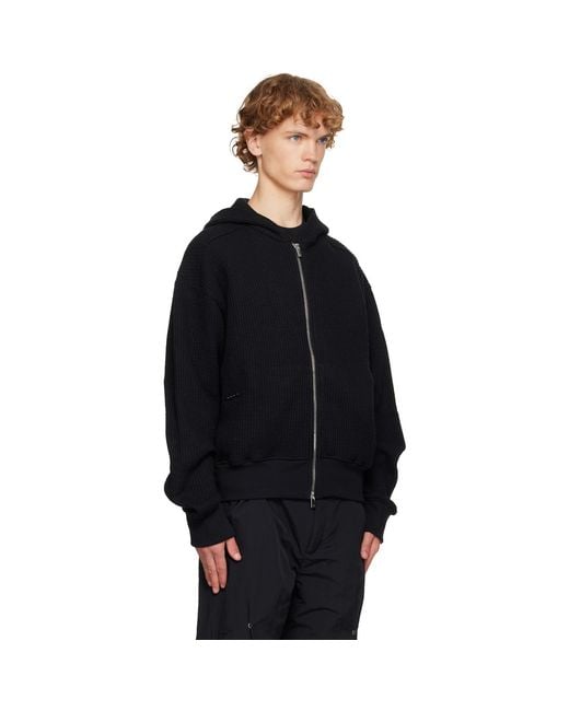 HELIOT EMIL Black Risset Hoodie for men
