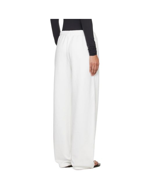 Skims Black Off- Cotton Fleece Classic Straight Leg Lounge Pants