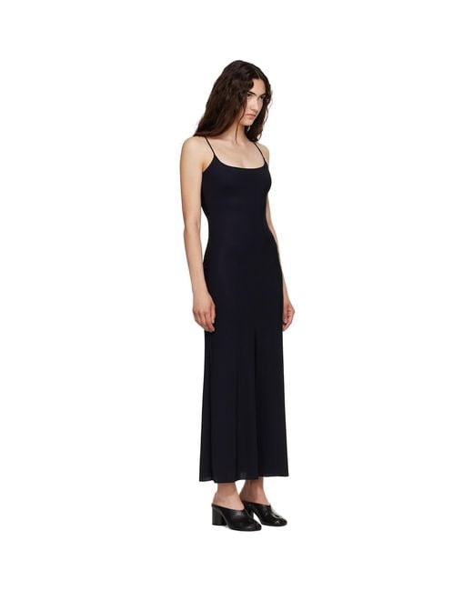 MM6 by Maison Margiela Black Slip Maxi Dress