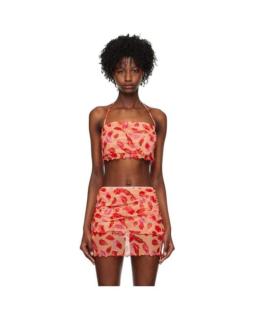 Marco Rambaldi Red Graphic Camisole
