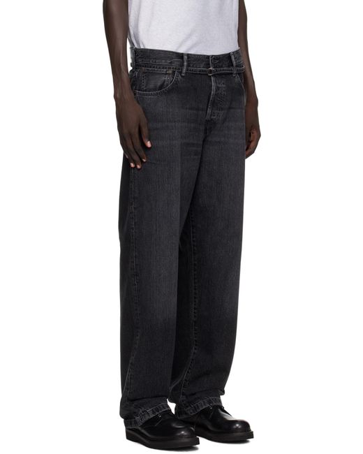 Acne Black Loose Fit 1991 Toj Jeans for men