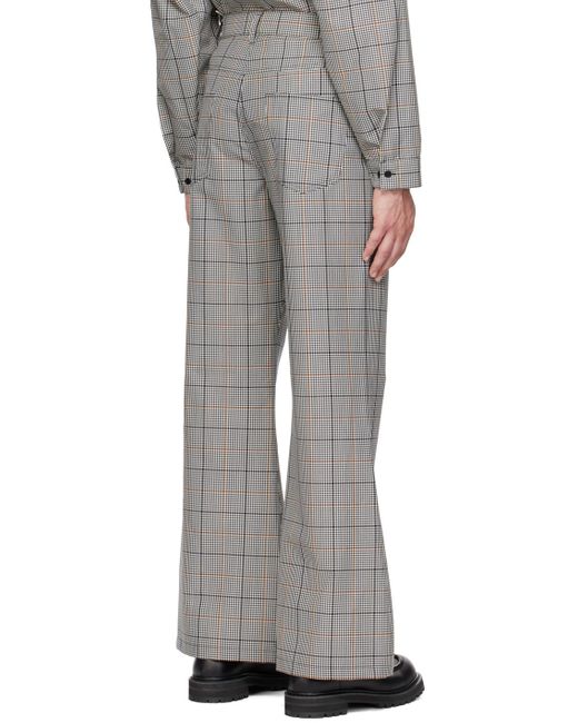 Pantalon gris à carreaux Marni pour homme en coloris Gray