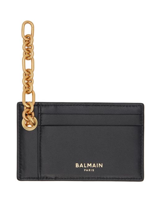 Balmain Black Pulse Monogram Jacquard Card Holder for men