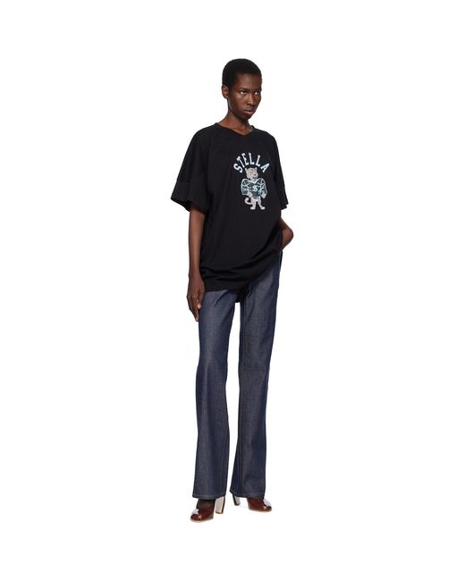Stella McCartney Black Leopard Mascot T-Shirt