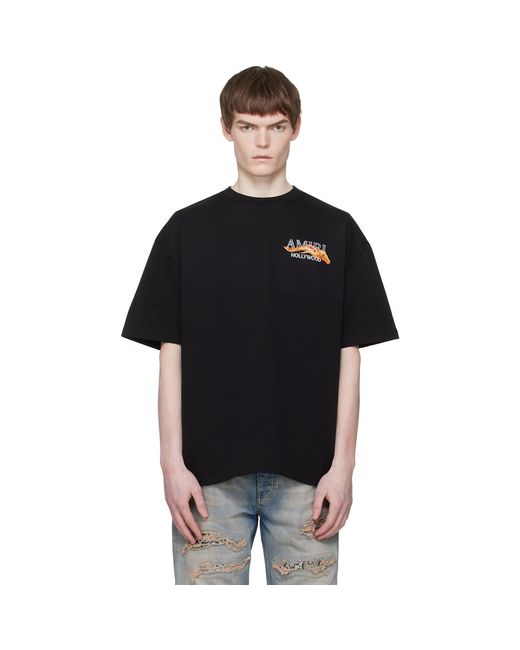 Amiri Black Jersey Hollywood Horse T-Shirt for men