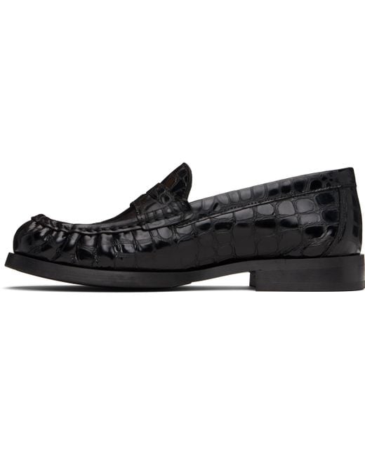 VINNY'S Black Ogee Loafers for men
