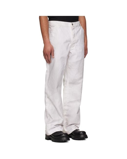 ALEXANDER DIGENOVA White Off- Underground Vintage Trousers for men