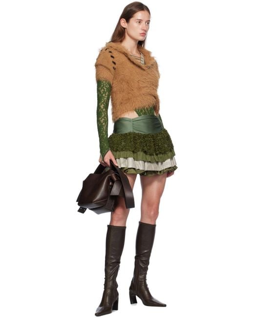 ANDERSSON BELL Green Micro Tutu Miniskirt