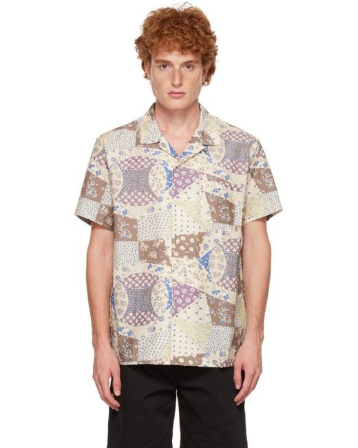 YMC Cotton Color Malick Patchwork Print Shirt for Men | Lyst