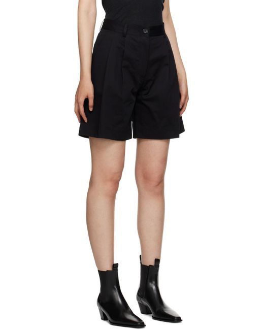Totême  Toteme Black Pleated Shorts