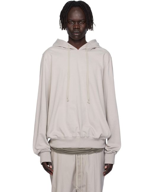 Pull À Capuche Blanc Cassé En Jersey Épais Rick Owens pour homme en coloris Black