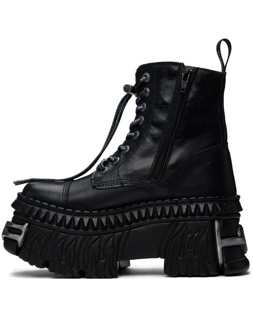 Vetements Black New Rock Edition Combat Boots for men