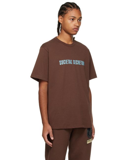 Helmut Lang Brown 'Societas' T-Shirt for men
