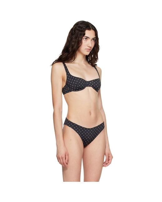 Fruity Booty Black Celine Polka Bikini Top