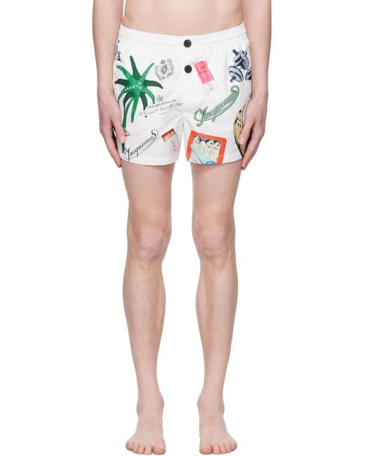 メンズ Jacquemus ホワイト La Croisière 'The Puntini' スイムショーツ Black
