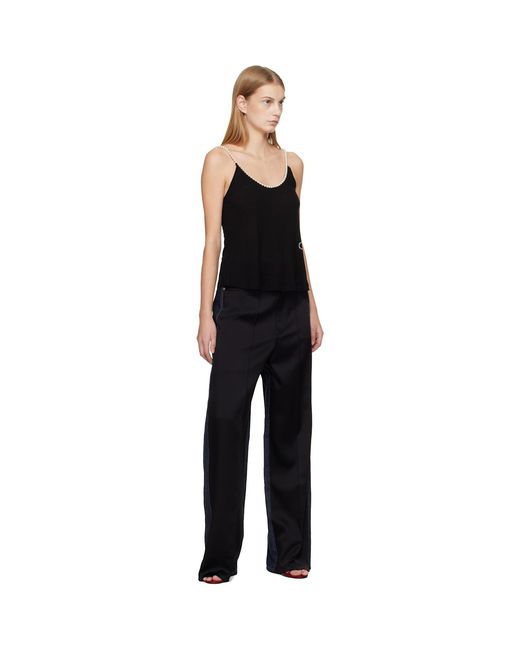 Stella McCartney Black Pearl Embroidery Top