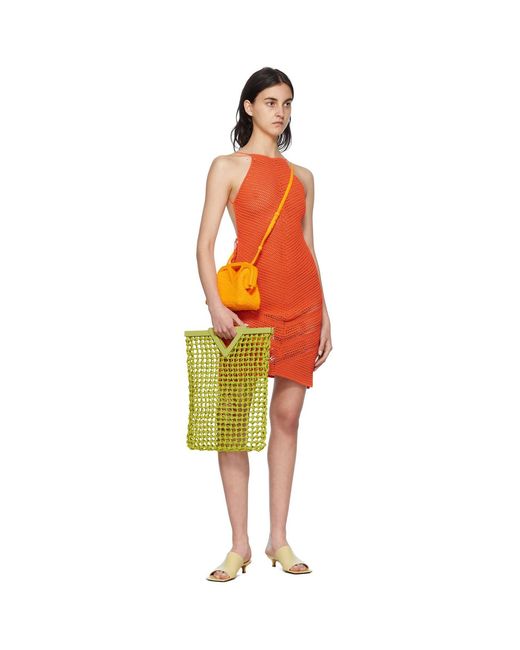 Bottega Veneta Multicolor Orange Point Top Handle Bag