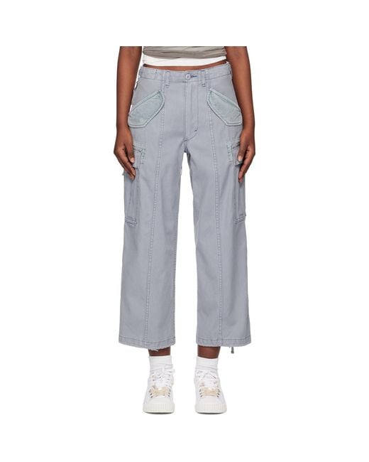 R13 Black Cropped Cargo Pants