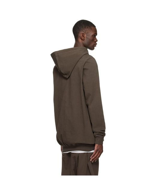Rick Owens Black Temple Pullover Hoodie for men
