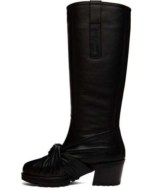 Kiko Kostadinov Black Knotted Riding Boots