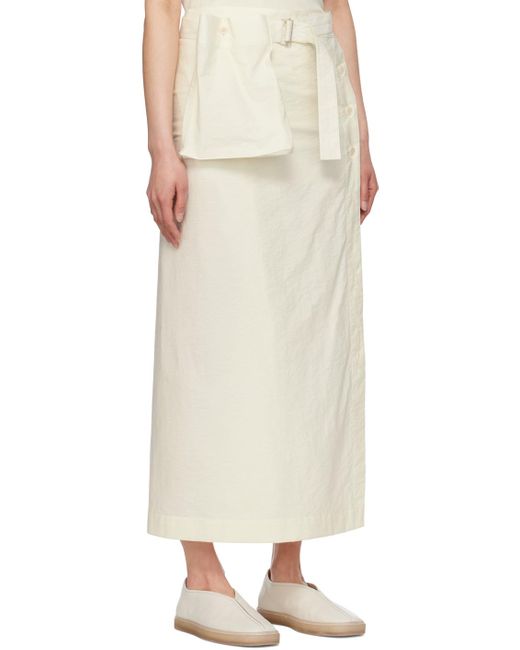 Lemaire Natural Wrap Midi Skirt
