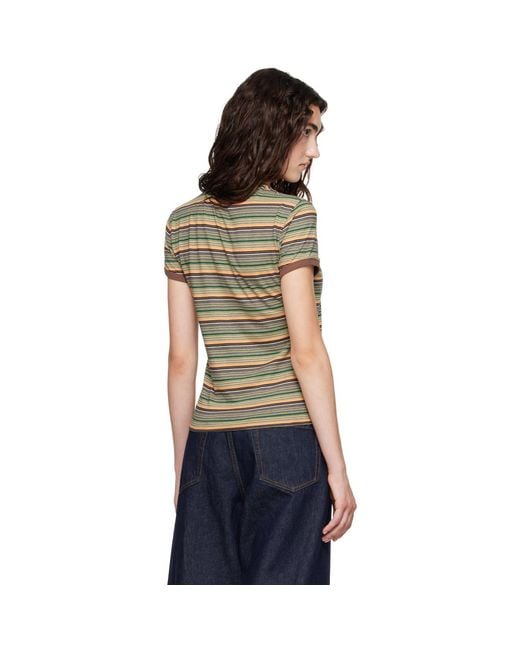 Marni Green Striped T-Shirt