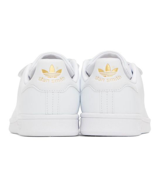 Adidas Originals Black White & Gold Stan Smith Sneakers