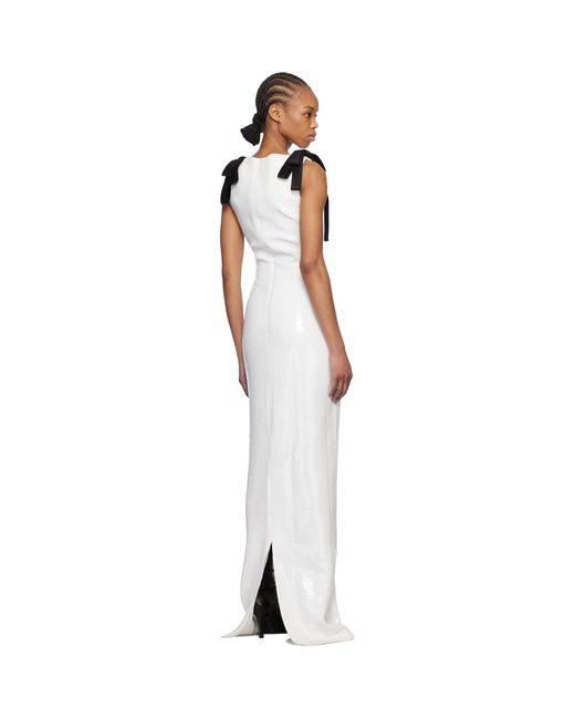 Monot Black Bows Sequins Maxi Dress