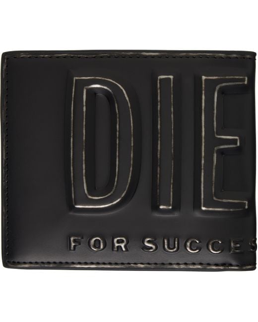 DIESEL Black 3D Bifold Coin S Wallet for men