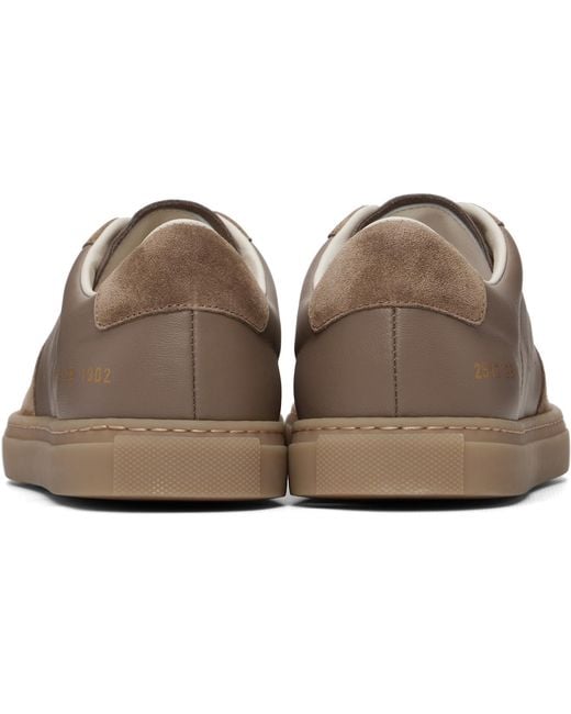 Common Projects Black Taupe Bball Slim Gum Sole Sneakers for men