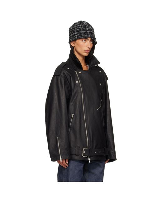SECONDA Black Fonda Leather Jacket