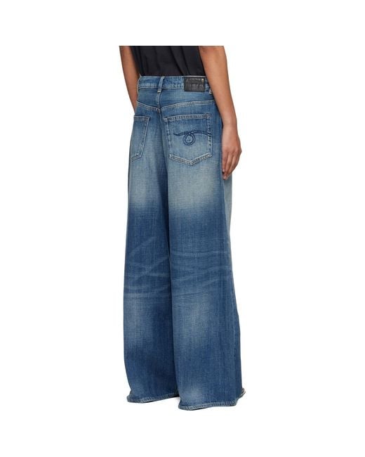 R13 Blue Nico Wrap Jeans