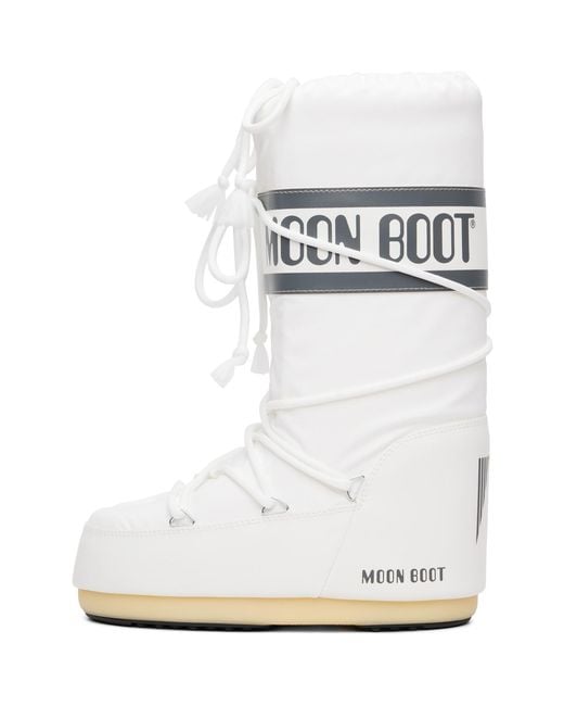 Moon Boot White Icon Nylon Boots for men