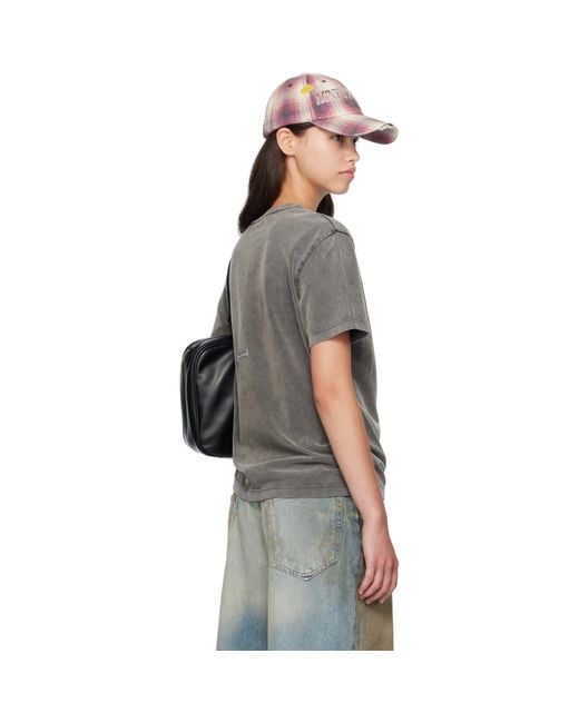 Acne Multicolor Cotton Crewneck T-Shirt
