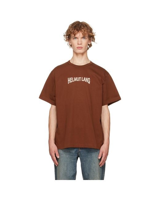 Helmut Lang Brown Ticket T-Shirt for men