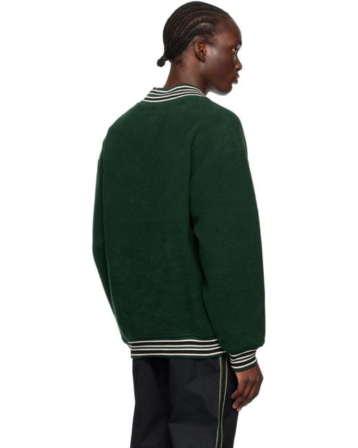 Rhude Green Varsity Sweatshirt for men