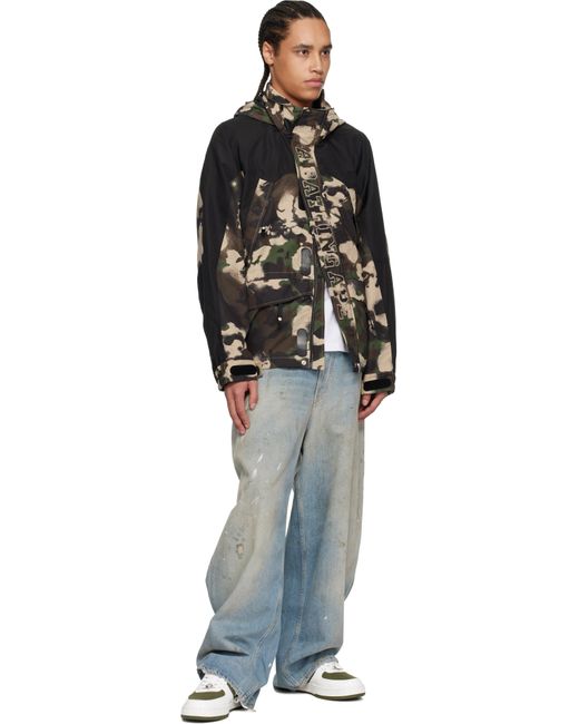 Blouson De Planche À Neige Kaki À Motif Camouflage Map A Bathing Ape pour homme en coloris Black