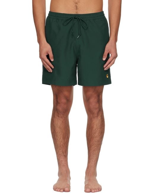 Carhartt Green Chase Swim Shorts for men