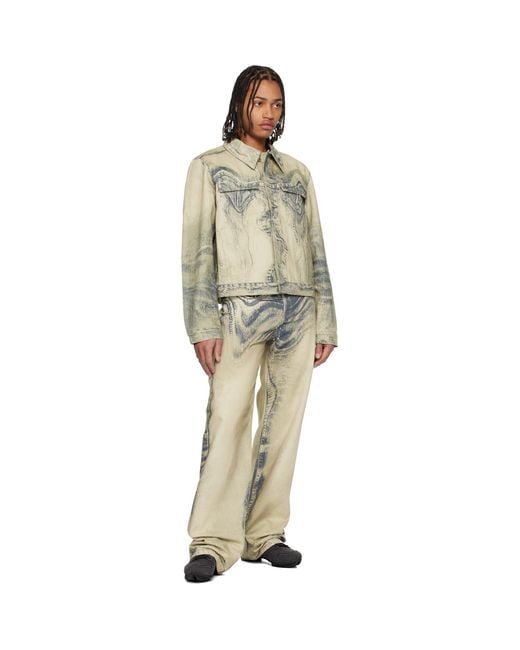 CAMPERLAB Multicolor Distorted Print Jeans for men