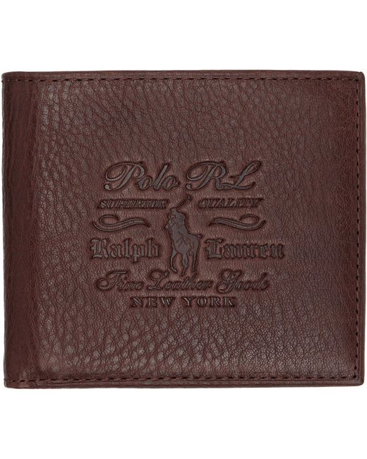 Polo Ralph Lauren Brown Leather Billfold Wallet for men