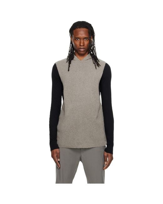 Rick Owens Black Tower Tank Hoodie for men