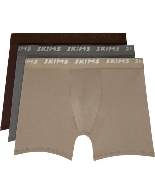Skims Multicolor Three-Pack Stretch 5 Boxer Briefs for men