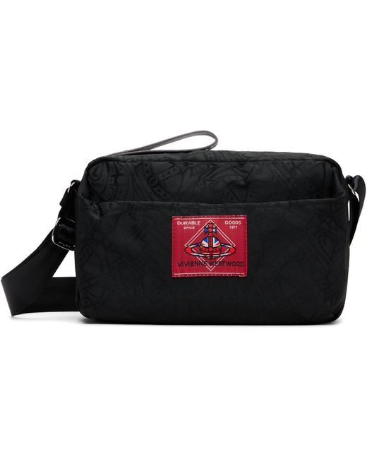 Vivienne Westwood Black Jude E/W Crossbody Bag for men