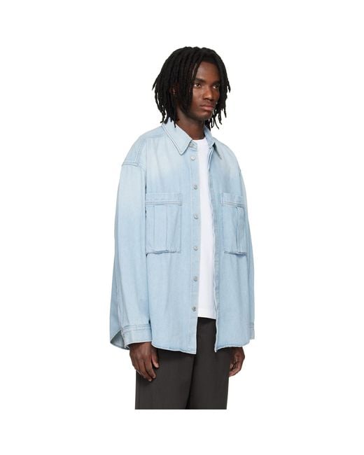 Agolde White Clark Denim Shirt for men