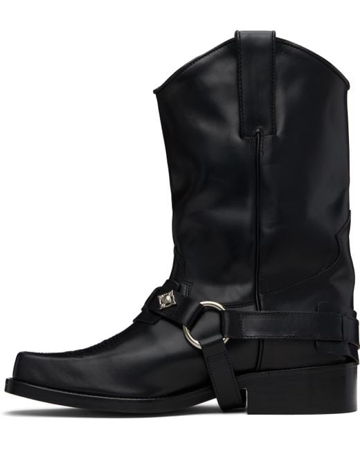 Toga Virilis Black Ssense Exclusive Leather Aj1178 Boots for men