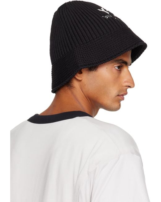 Y-3 Heritage Knit Bucket Hat in Black for Men | Lyst