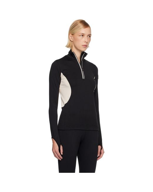 Moncler Black Polartec Half-Zip Jacket